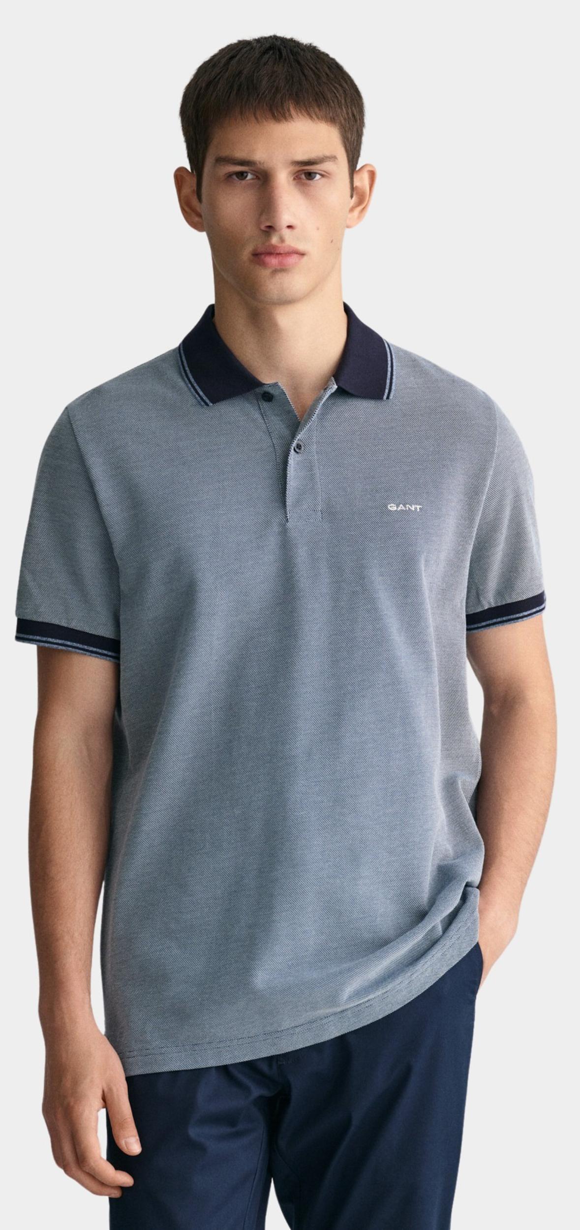 Gant Polo korte mouw Blauw 4-Col Oxford SS Pique 2057029/403