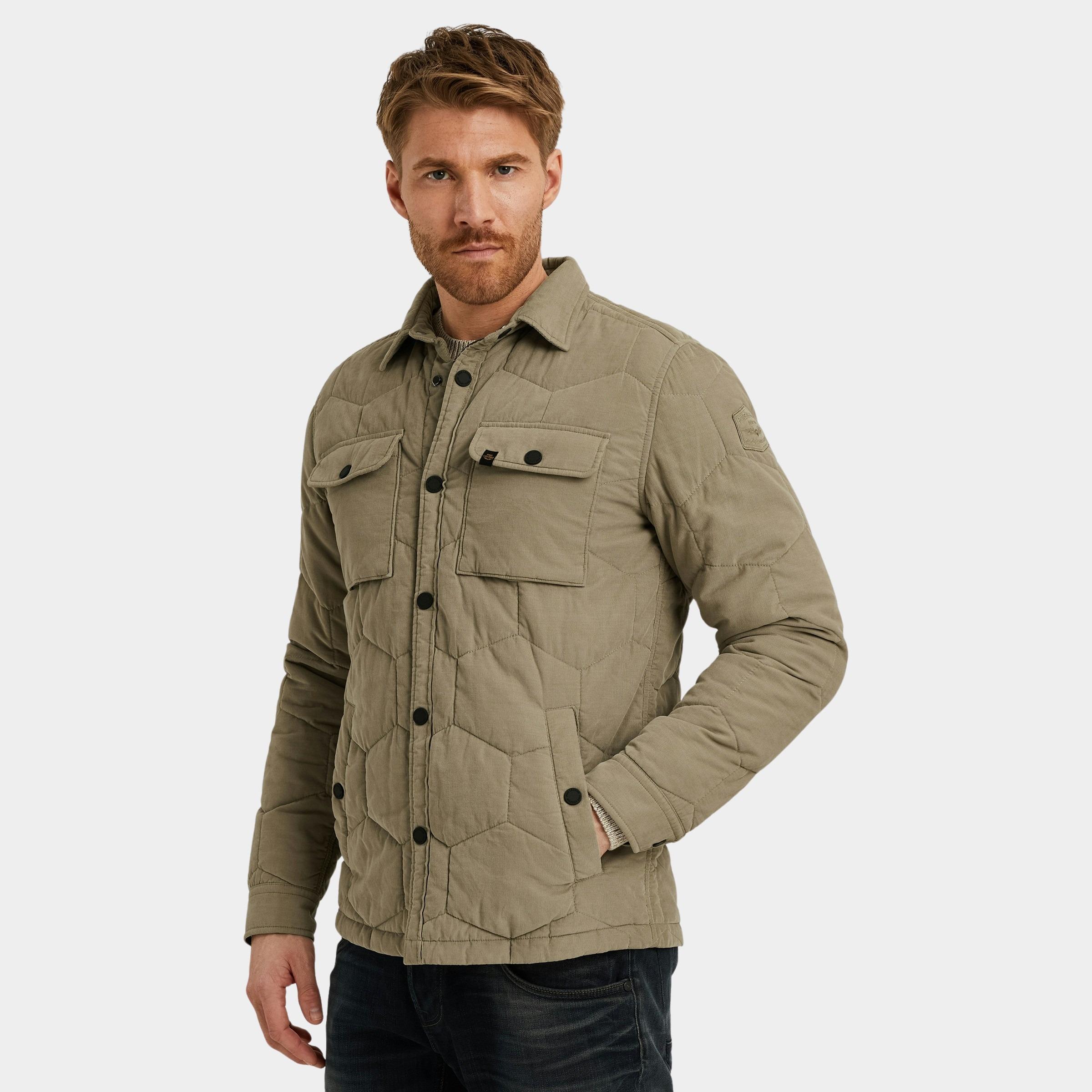 PME Legend Overshirt Groen LONG SLEEVE SHIRT Quilted Cor PSI2509250/8011