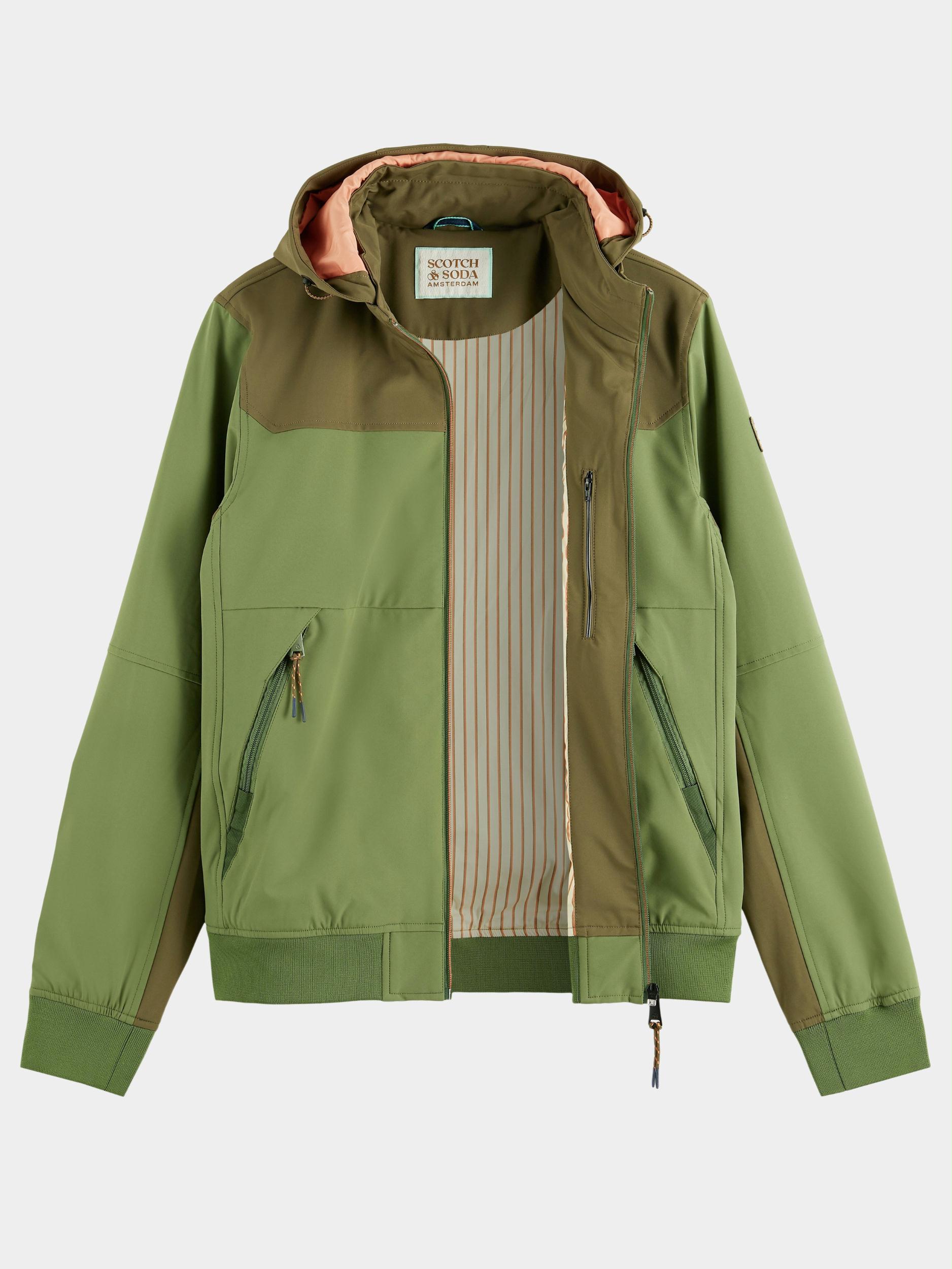 Scotch & Soda Winterjack Groen Hooded colourblock jacket 172681/0218