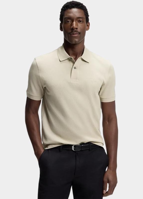 BOSS Black Polo korte mouw Beige Pallas 10278258 01 50553564/286