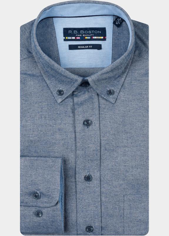 R.B. Boston Casual hemd lange mouw Blauw Franklin LS Button Down 527670/60