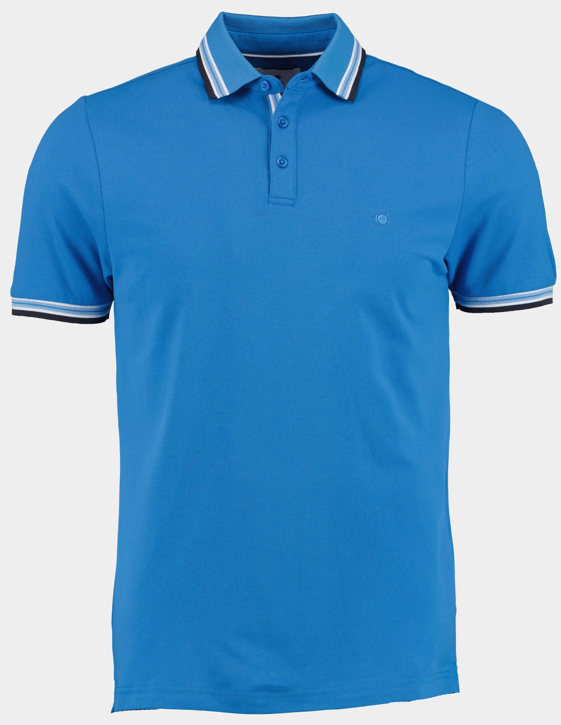 Bos Polo korte mouw Blauw Brick Polo Oxford Collar 24108BR06BO/240 blue