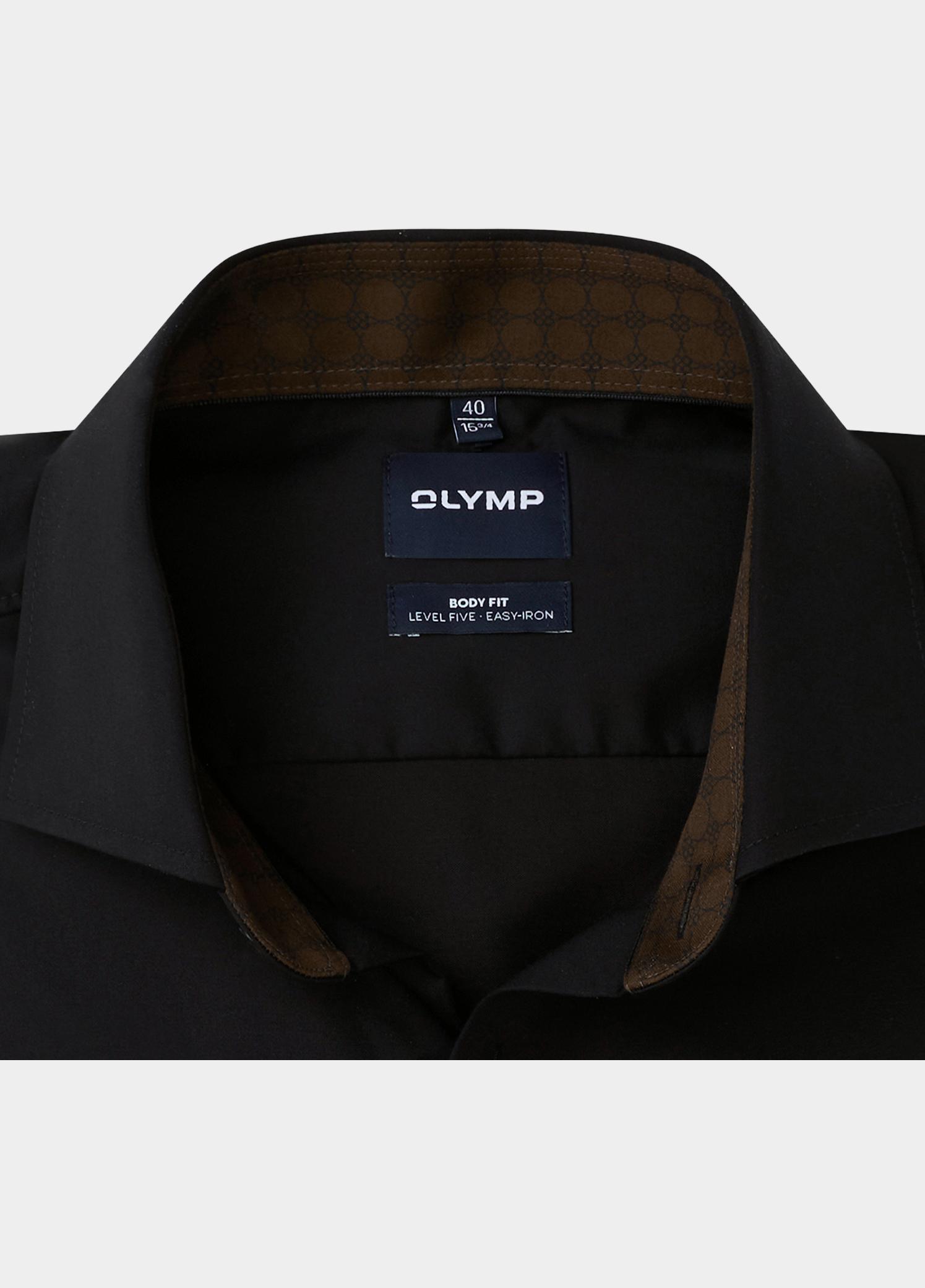 Olymp Overhemd extra lange mouw Zwart Level 5 b.f. D.6224/D.2200 201029/68