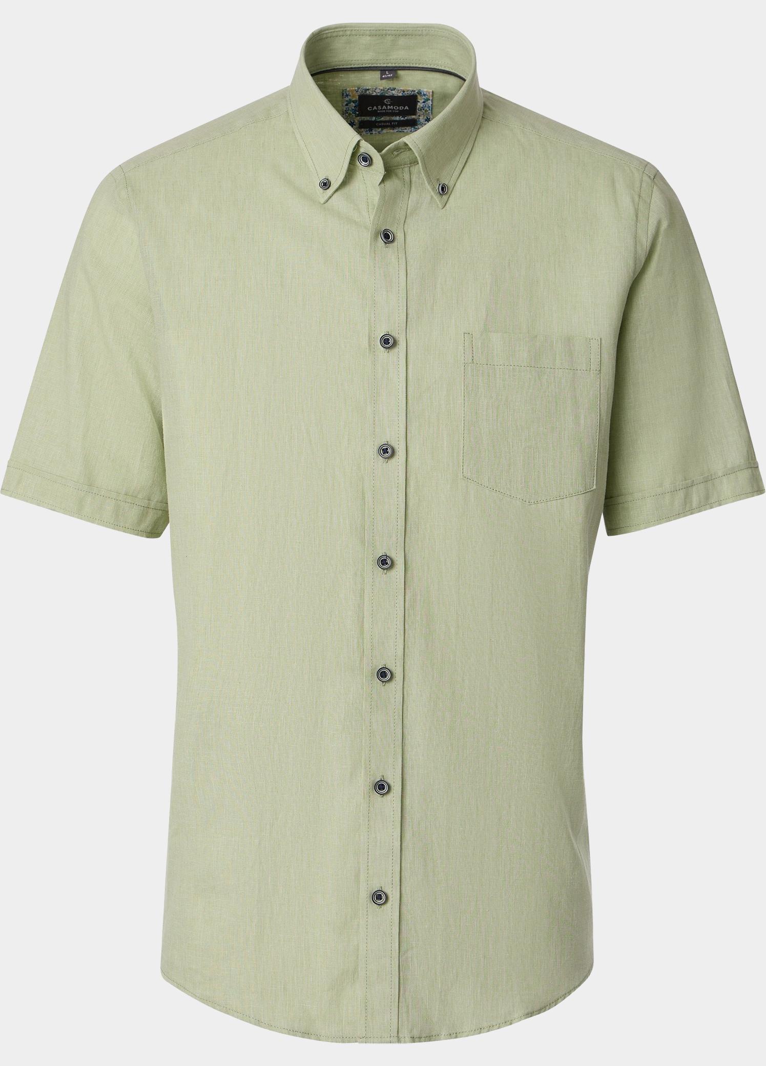Casamoda Casual hemd korte mouw Groen B.D. Casual Fit 1/2Arm_ 126131341/301