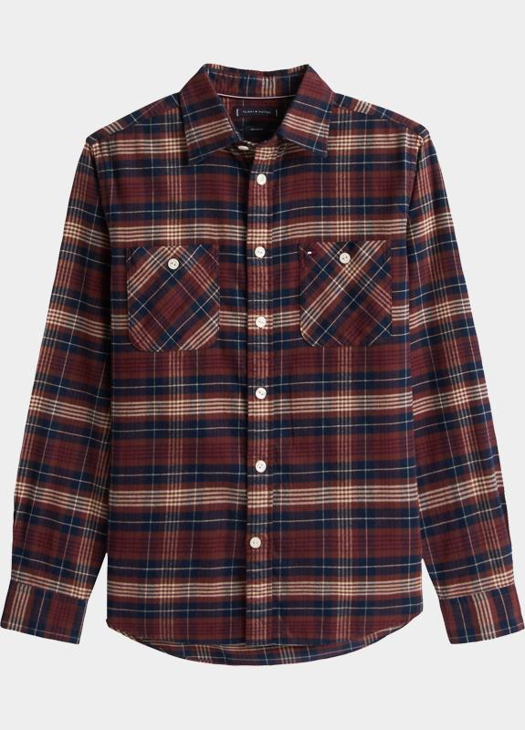 Tommy Hilfiger Casual hemd lange mouw Rood FLANNEL TARTAN POCKET RF SHIR MW0MW40951/0QJ