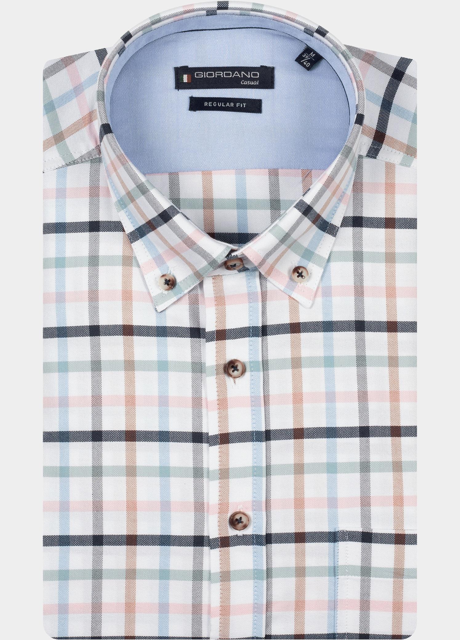 Giordano Overhemd heren Roze Ivy Long Sleeve Button Down S 617302/50