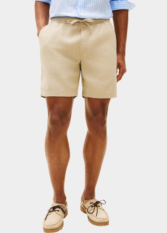 Tommy Hilfiger Korte Broek heren Beige DOVER 8 PO SORONA LINEN 2/2 MW0MW44353/AEG