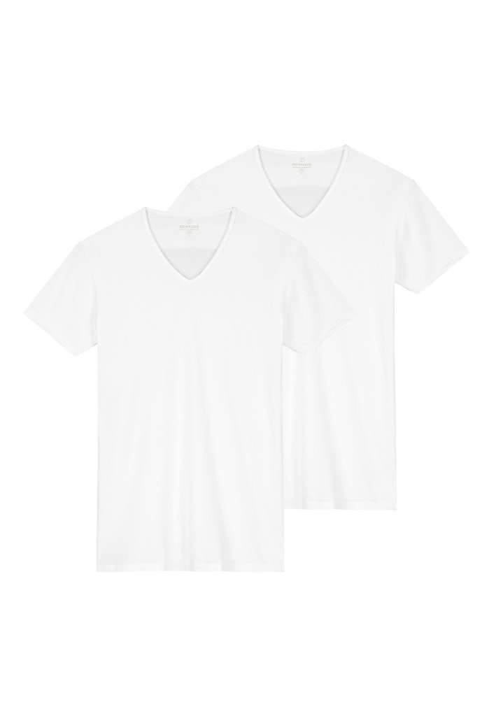Dstrezzed T-shirt Wit DS_Eastwood 2 Pack V-Neck Tee 707010/100