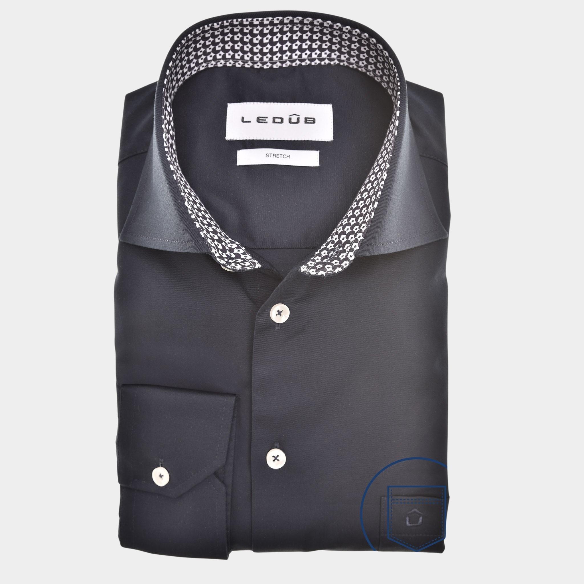 Ledub Business hemd lange mouw Blauw  0142805/190-190-000