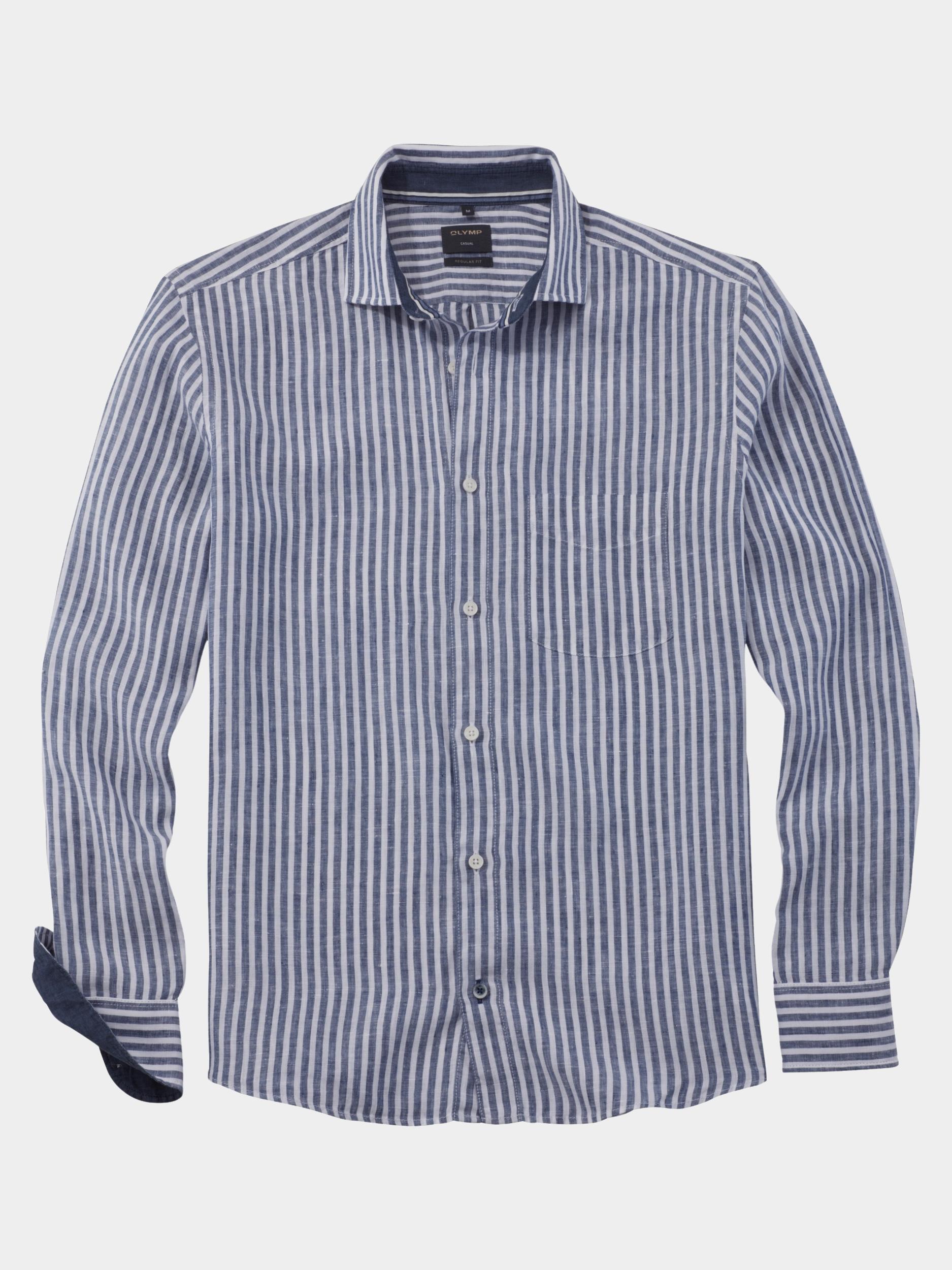 Olymp Casual hemd lange mouw Blauw Casual 407874/19