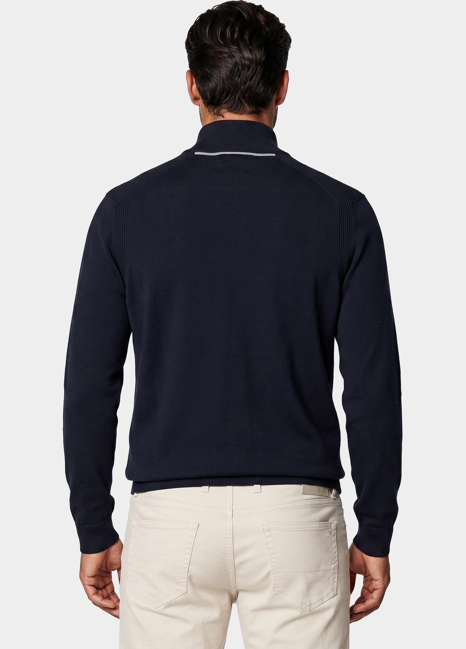 BOSS Green Half Zip Blauw KN_Ever-X QZ 10277214 01 50556146/402