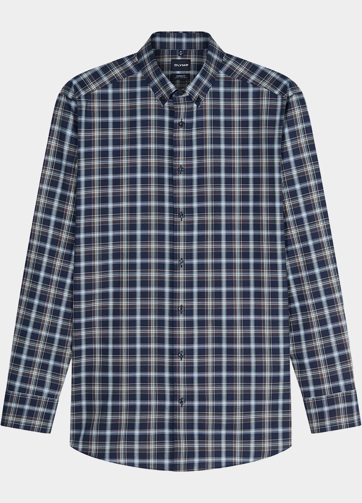 Olymp Zakelijk overhemd heren Blauw Luxor mf D.2156 o.T. 138824/18
