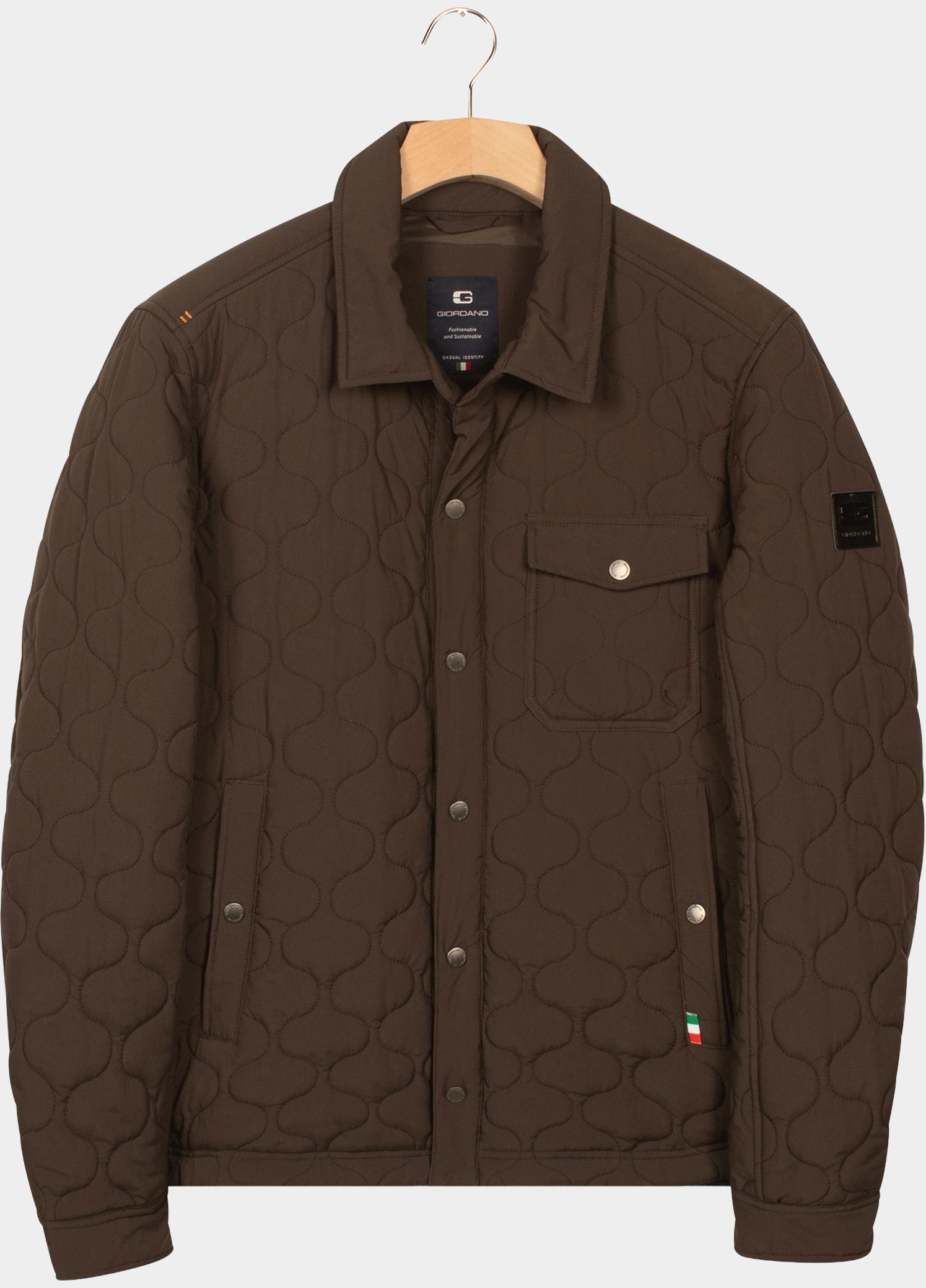 Giordano Winterjas heren Bruin Alfio Short Jacket Light Padd 522654/80