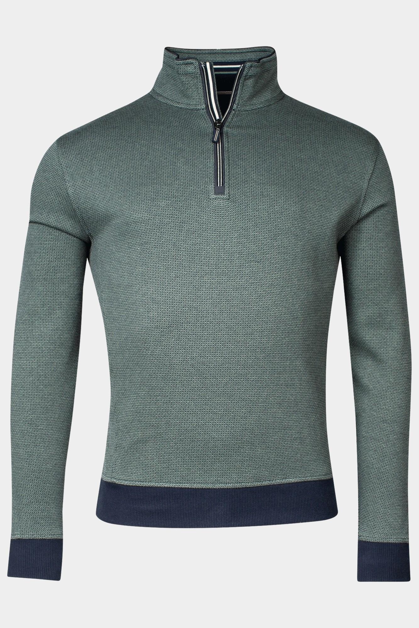 Baileys Half Zip Groen Sweatshirt 1/2 Zip  2-tone al 323191/78