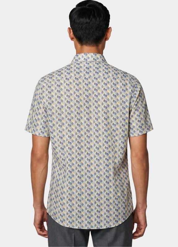 R.B. Boston overhemd korte mouw heren Geel Marshall SS Button Down 616670/227