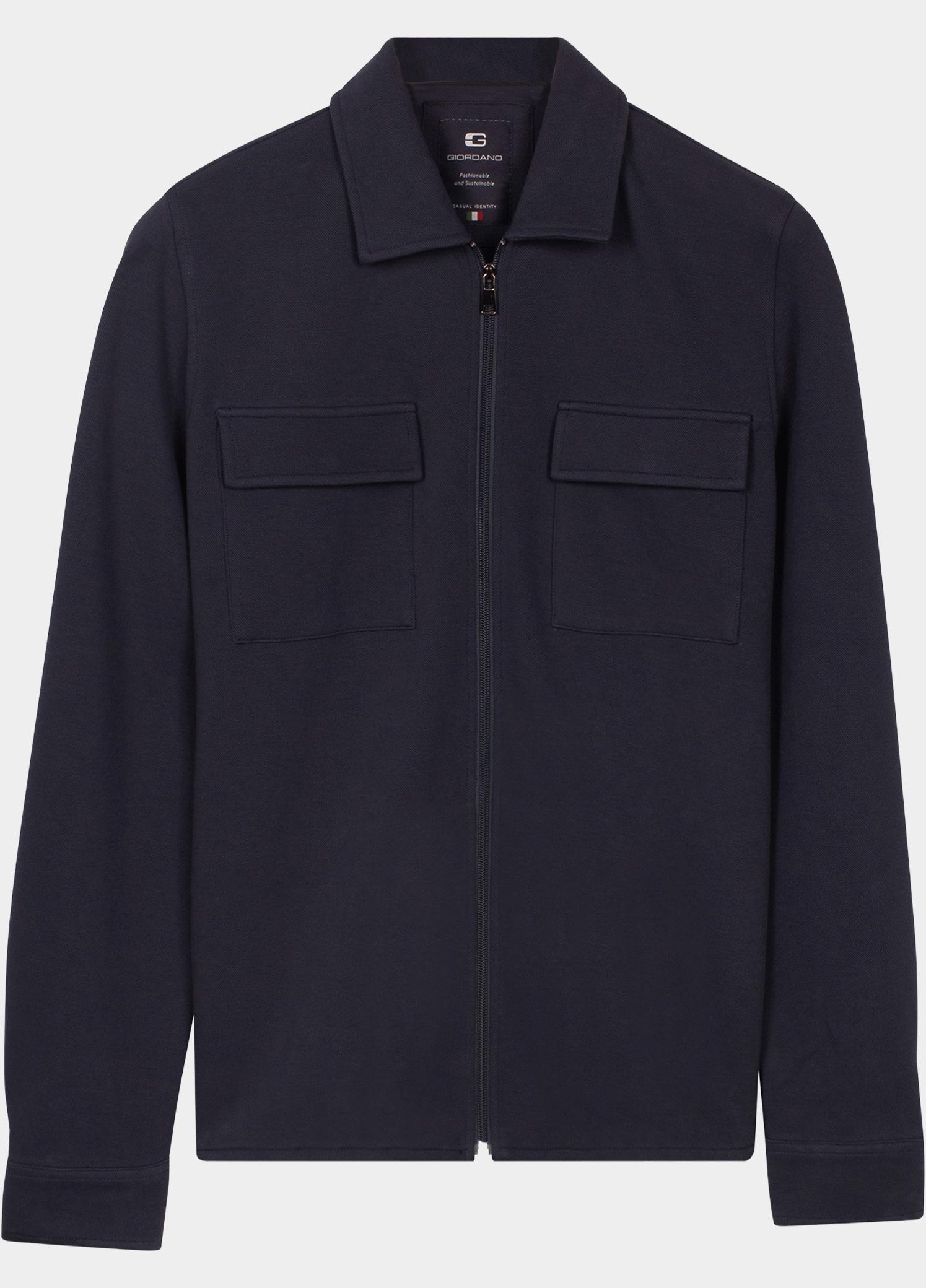 Giordano Overshirt Blauw Carissio Full  Zip Overshirt 612801/60
