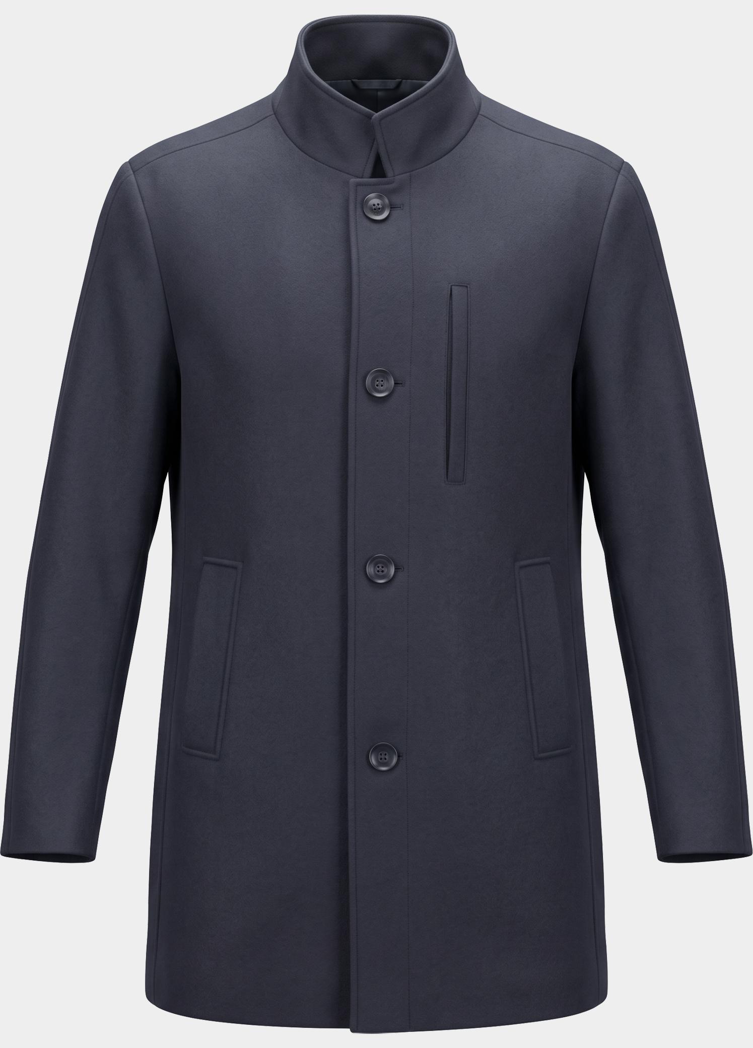 Scotland Blue Wollen Jas Blauw Caleb Coat SPE26301CA86SB/4001