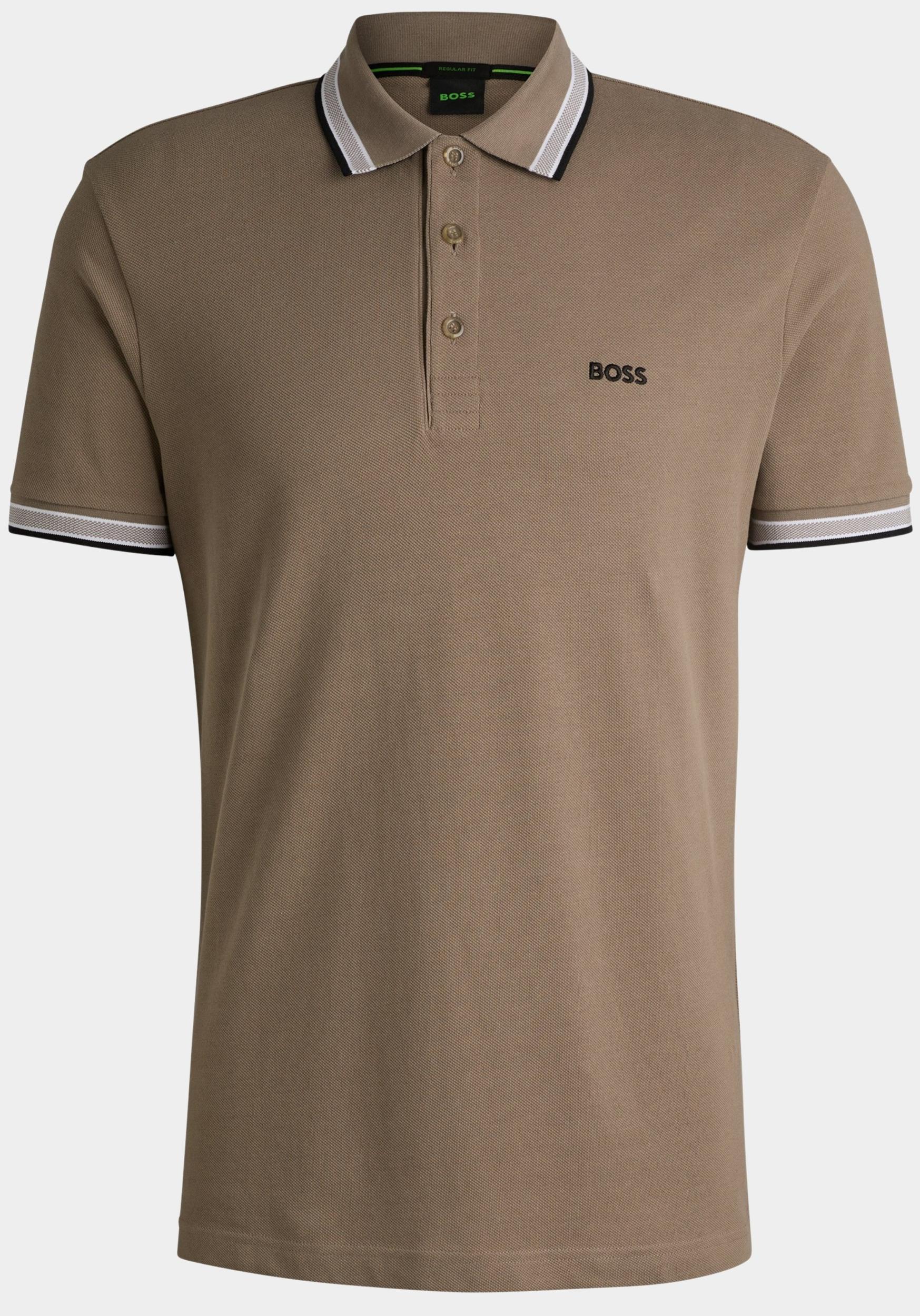 BOSS Green Polo korte mouw Bruin Paddy 10241663 01 50469055/336