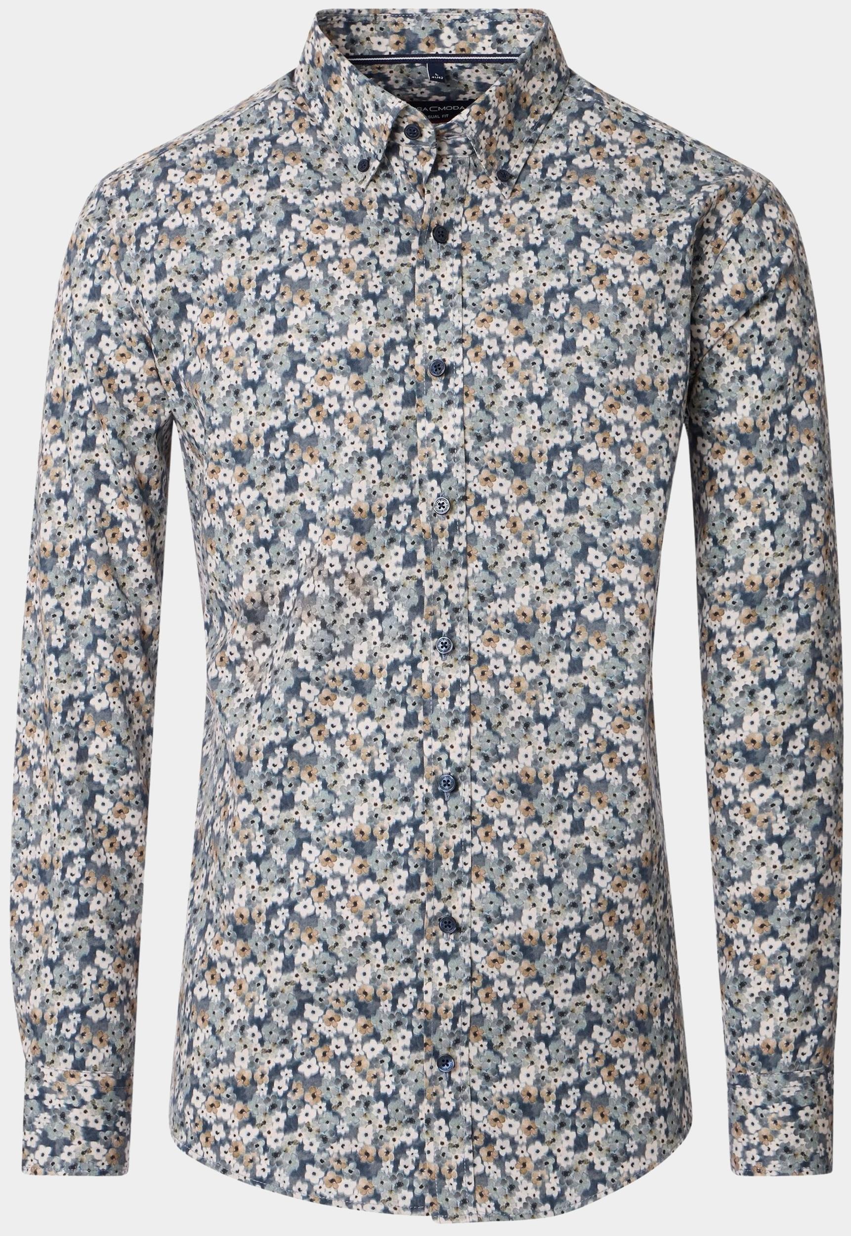 Casamoda Casual hemd lange mouw Grijs B.D. Casual Fit 454484500/700