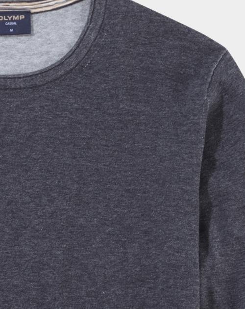 Olymp Pullover Grijs Rundhals Strick 535585/67