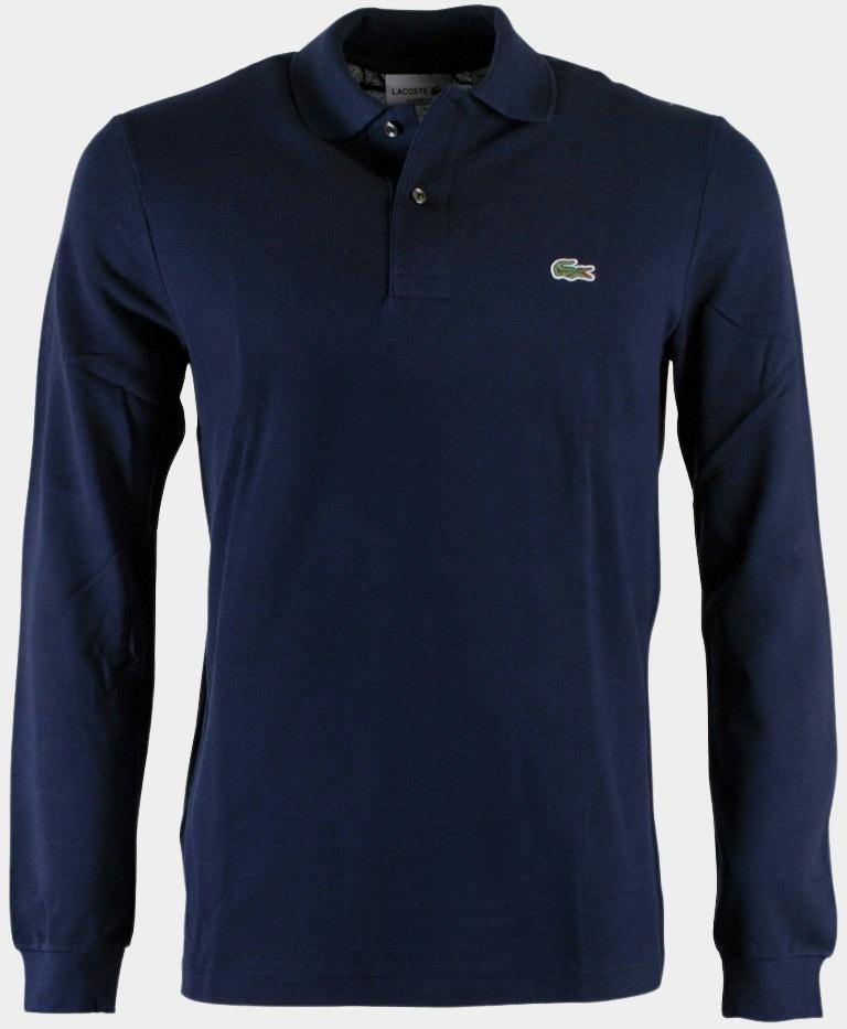 Lacoste Polo lange mouw Blauw Polo Regular Fit Donkerblauw L1312 166