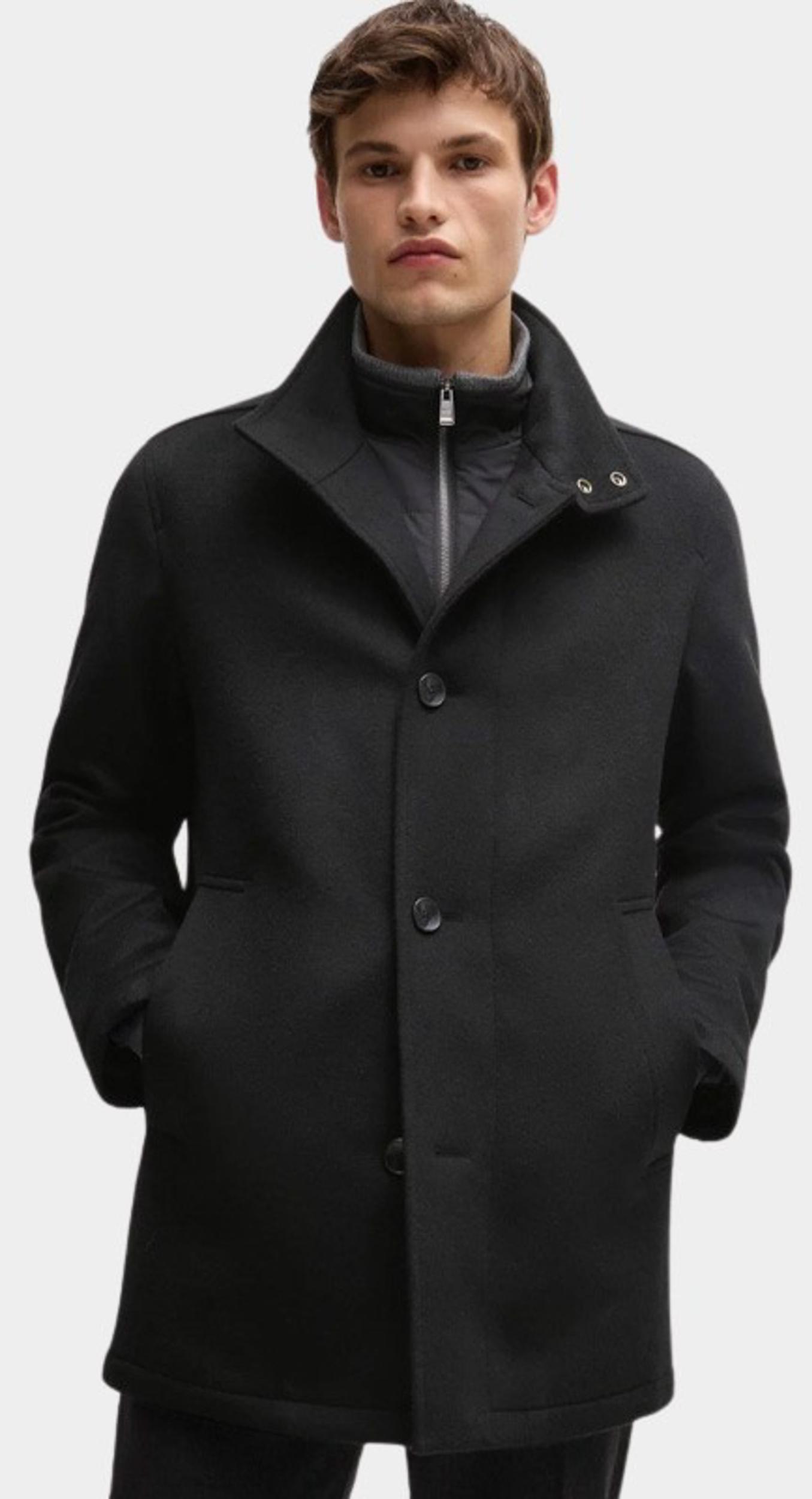 BOSS Black Wollen Jas Zwart H-Coxtan-234 10252595 02 50525750/001