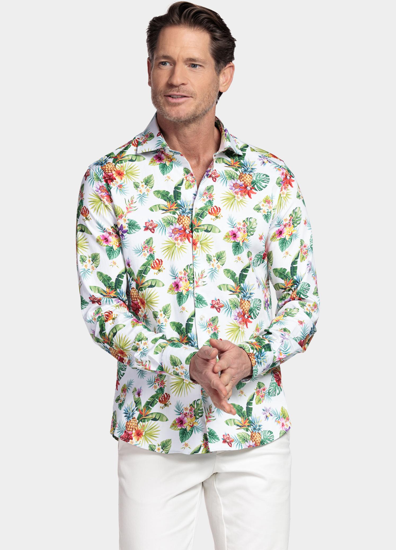 Giordano Overhemd heren Groen Maggiore Long Sleeve Semi Cut 617890/70