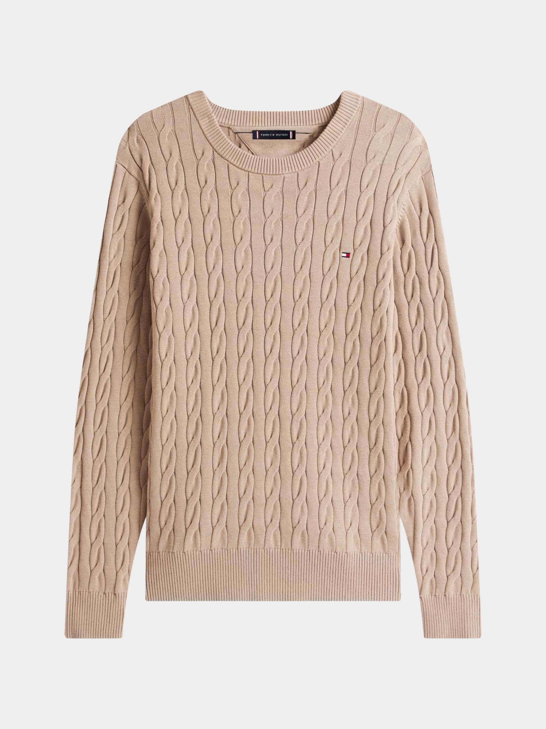 Tommy Hilfiger Pullover Beige CLASSIC COTTON CABLE CREW NEC MW0MW33132/AFE