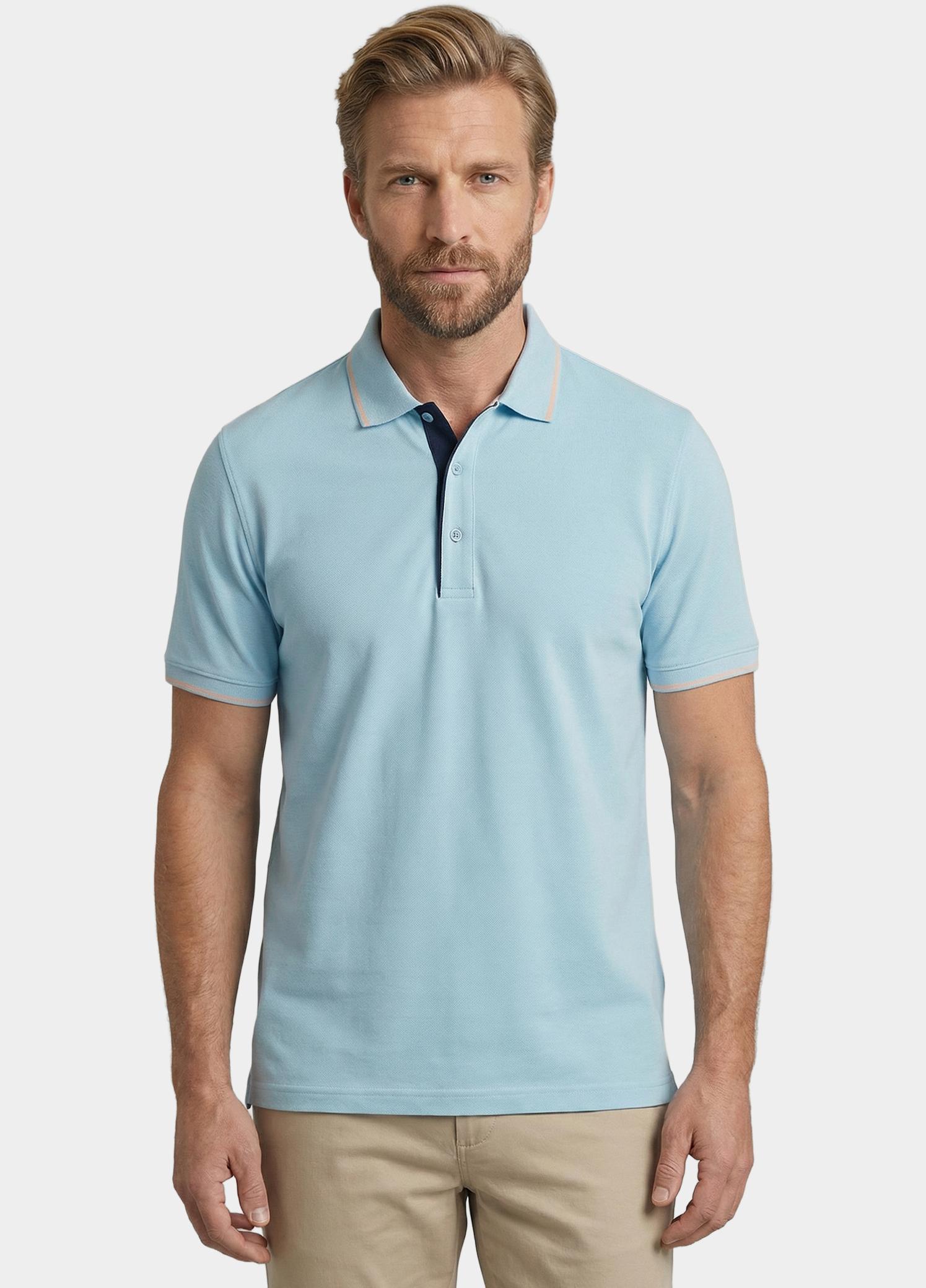 Giordano Polo heren Blauw Torino Short Sleeve Polo Two- 616552/65