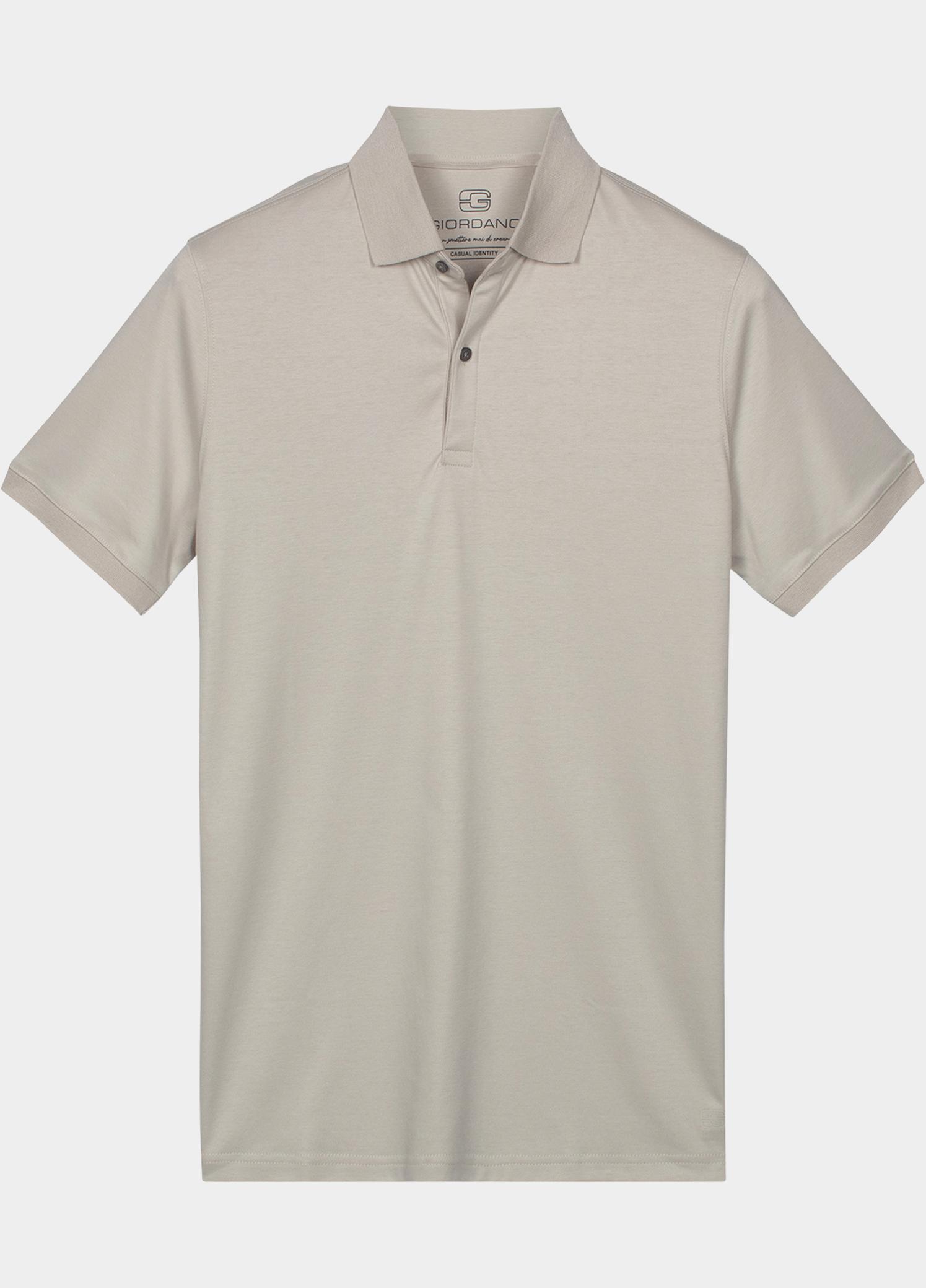 Giordano Polo heren Beige Lino Short Sleeve Polo Liquid 616578/82