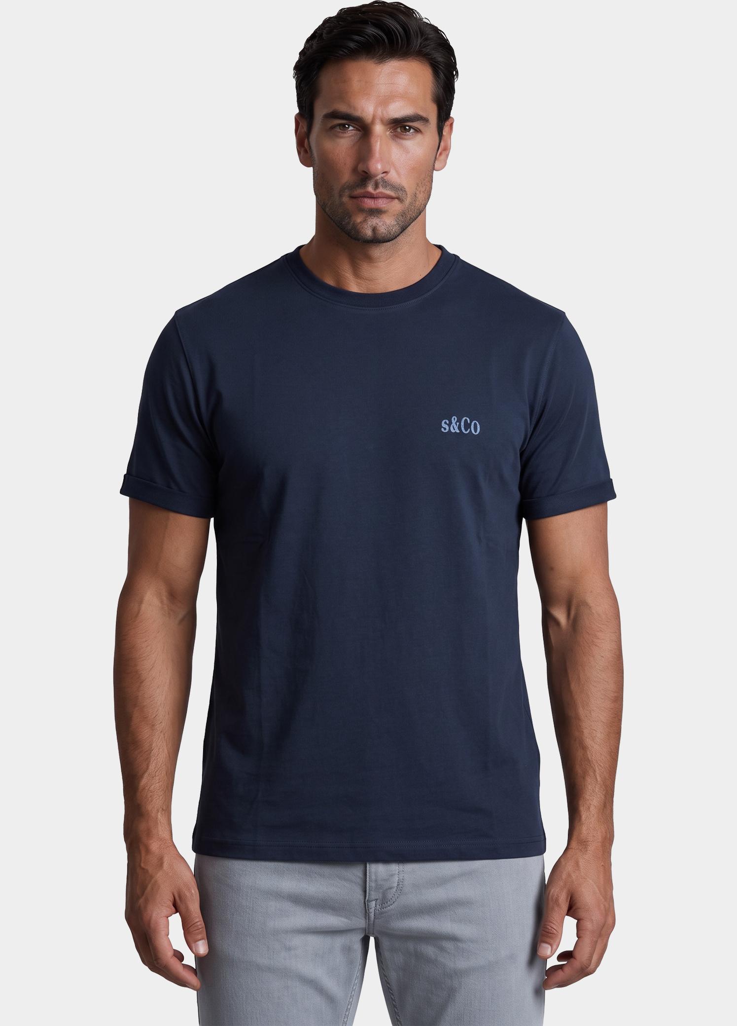 Supply & Co. T-shirt heren Blauw Trevor T-shirt With Backprint SCO26318TR04/4001