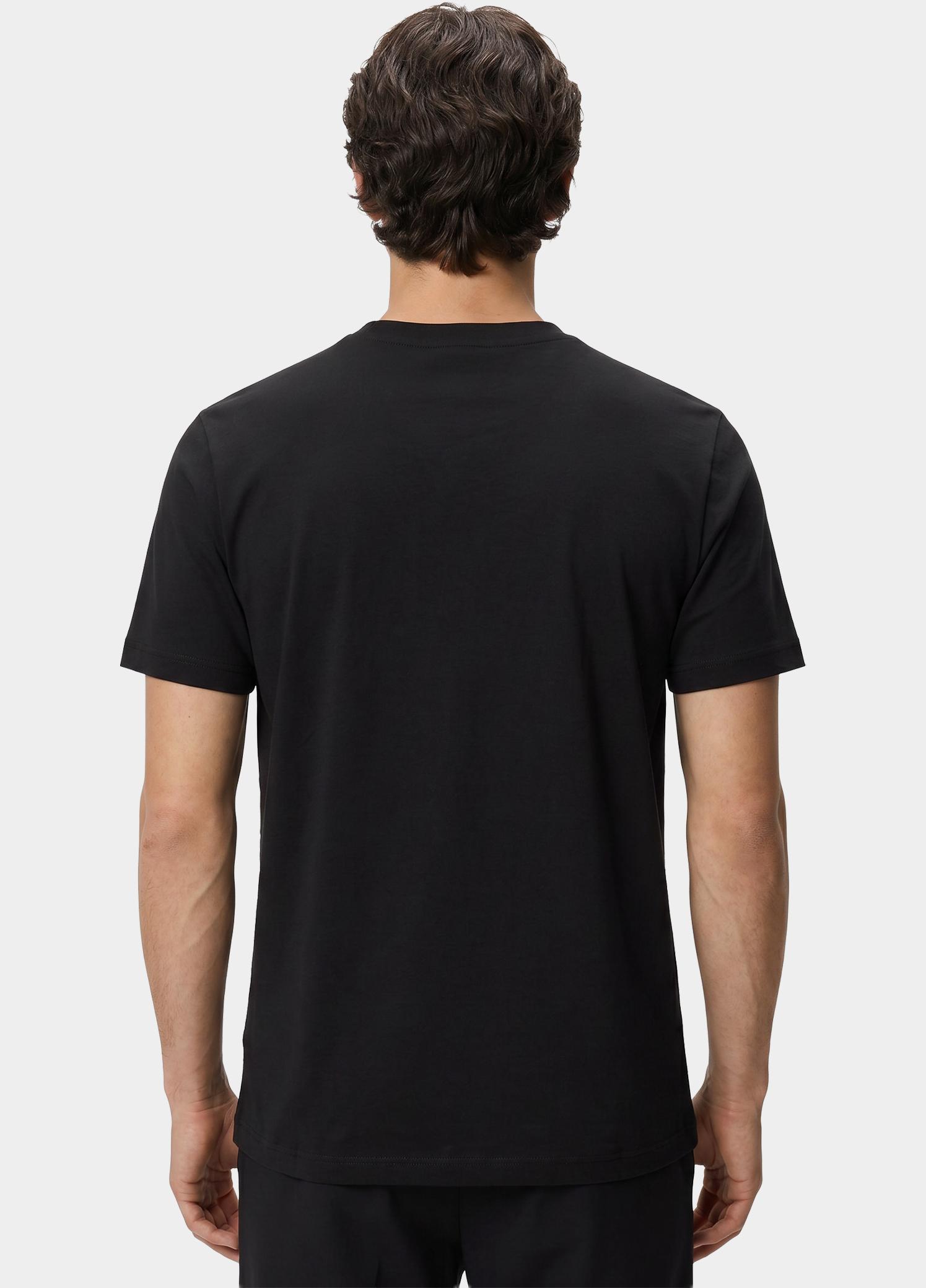 Scotland Blue T-shirt heren Zwart Parker T-shirt SPE25108PA33SB/990 black