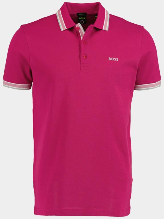 BOSS Men Athleisure Polo korte mouw Paars Paddy Curved 10241663 01 50468983/653