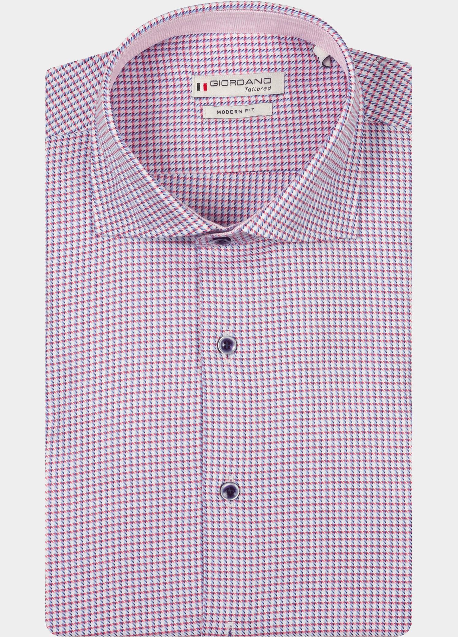 Giordano Overhemd heren Roze Locarno Long Sleeve Semi Cuta 617840/50