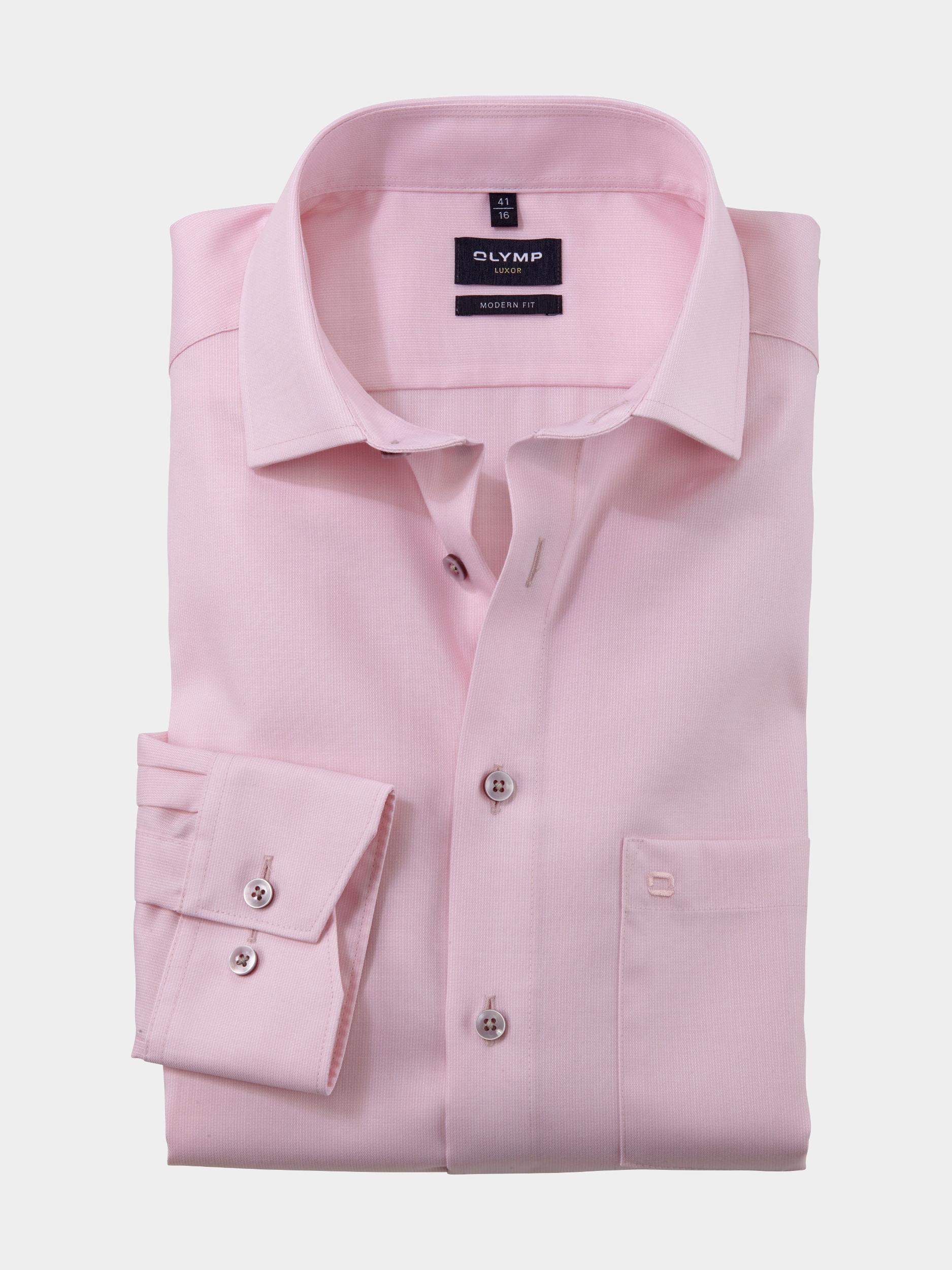 Olymp Business hemd lange mouw Roze Luxor 124174/30