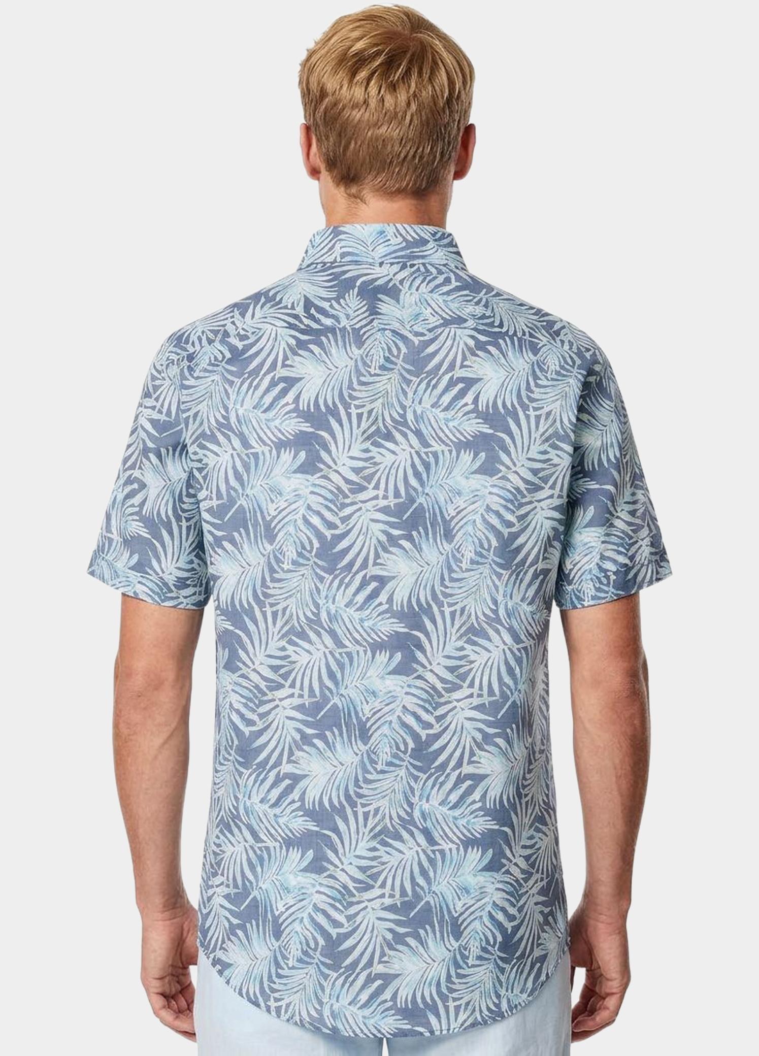Casamoda overhemd korte mouw heren Blauw Kent Casual Fit 1/2 Arm 954456700/150