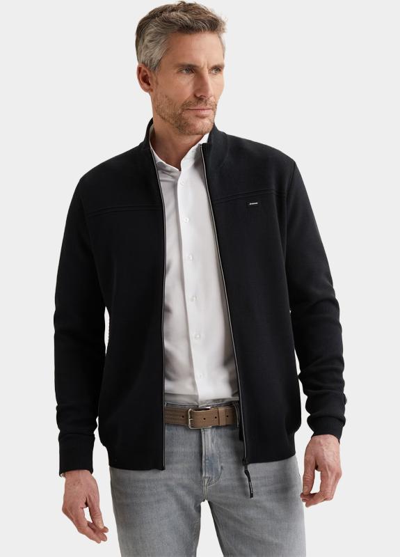 Vanguard Vest Blauw Zip jacket cotton modal bonde VKC2602354/5073