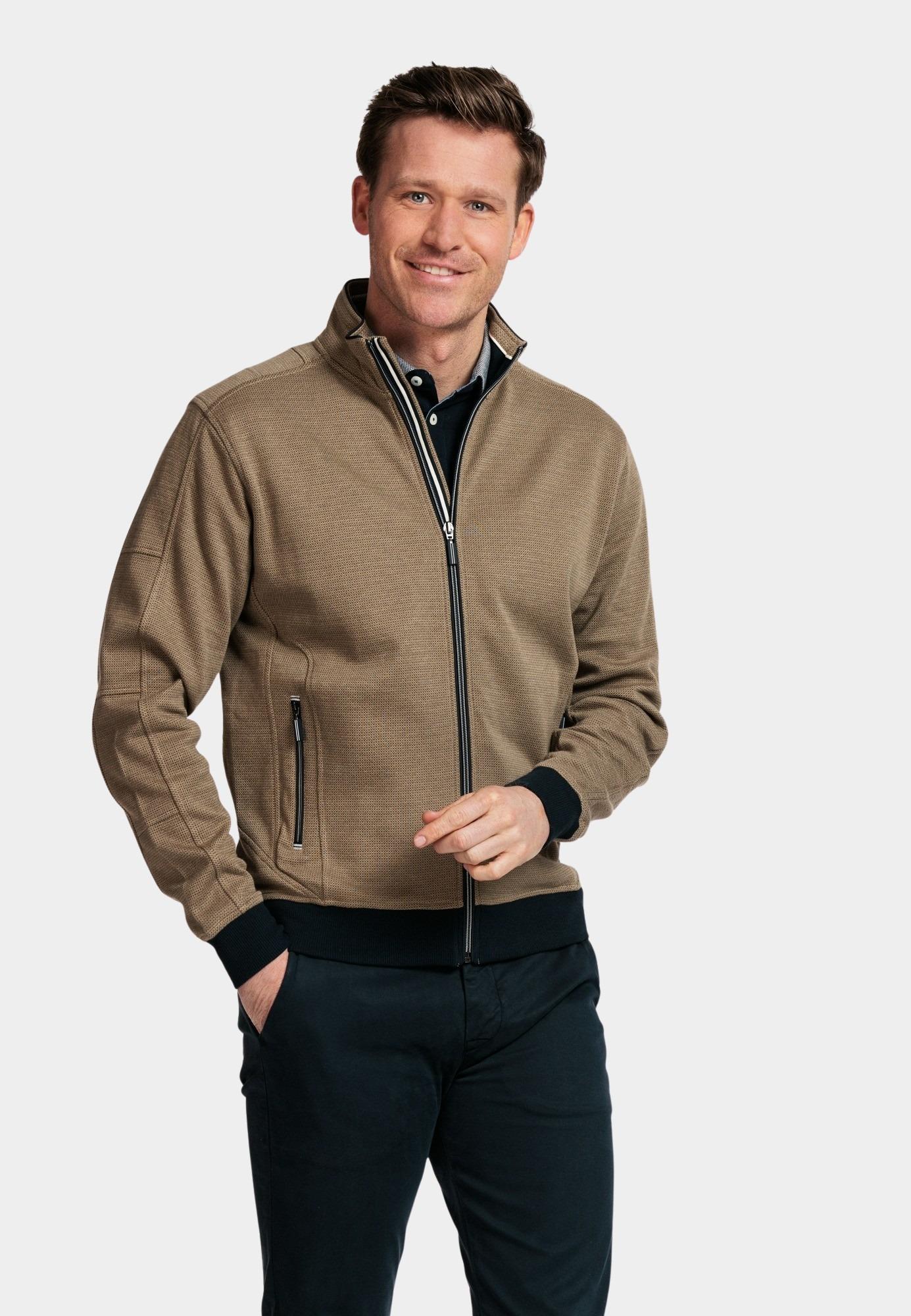 Baileys Vest Groen Sweat Cardigan Zip  2-tone ja 412237/75