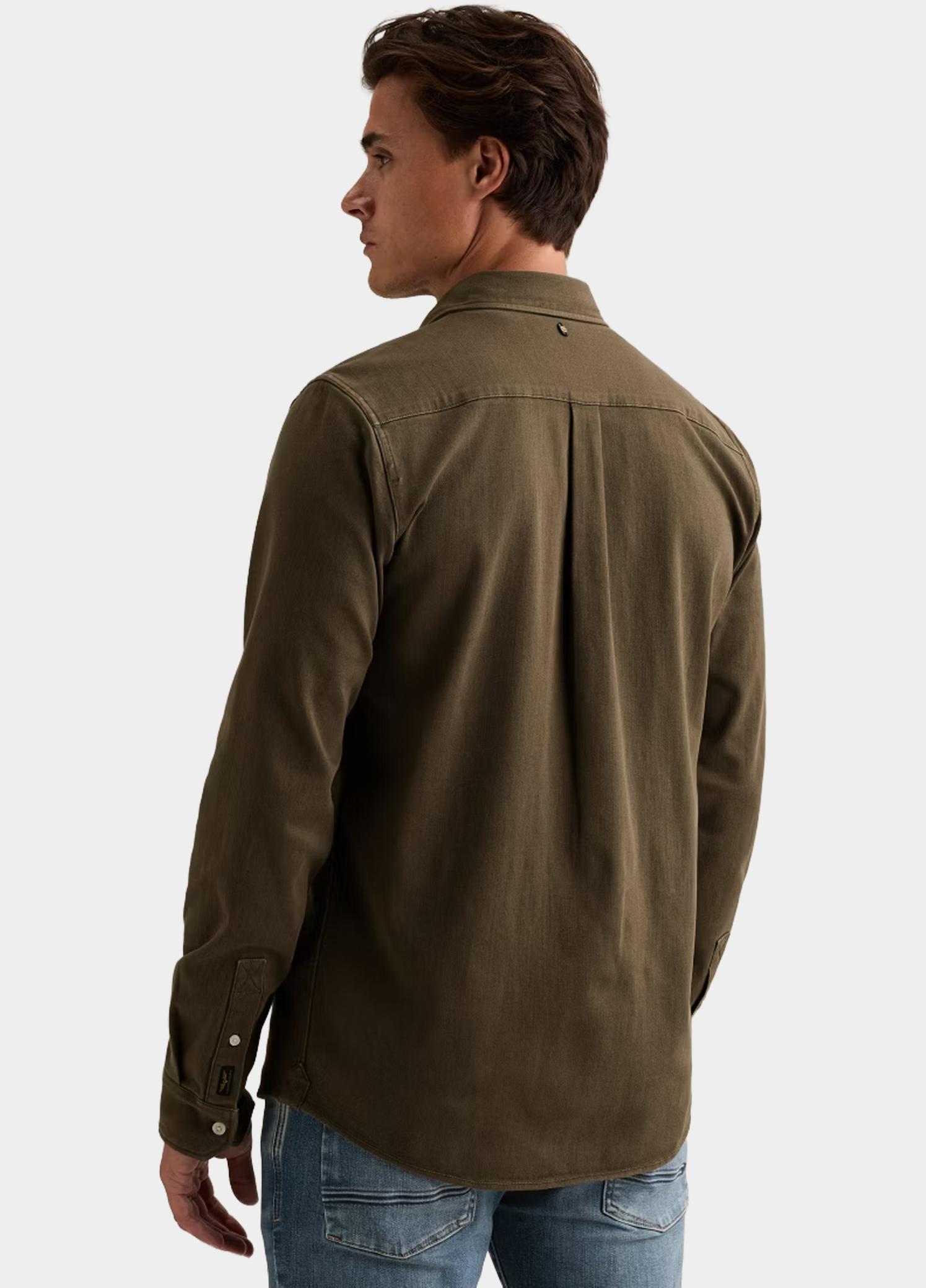 PME Legend Overhemd heren Groen Long sleeve shirt Colored Den PSI2609258/8039