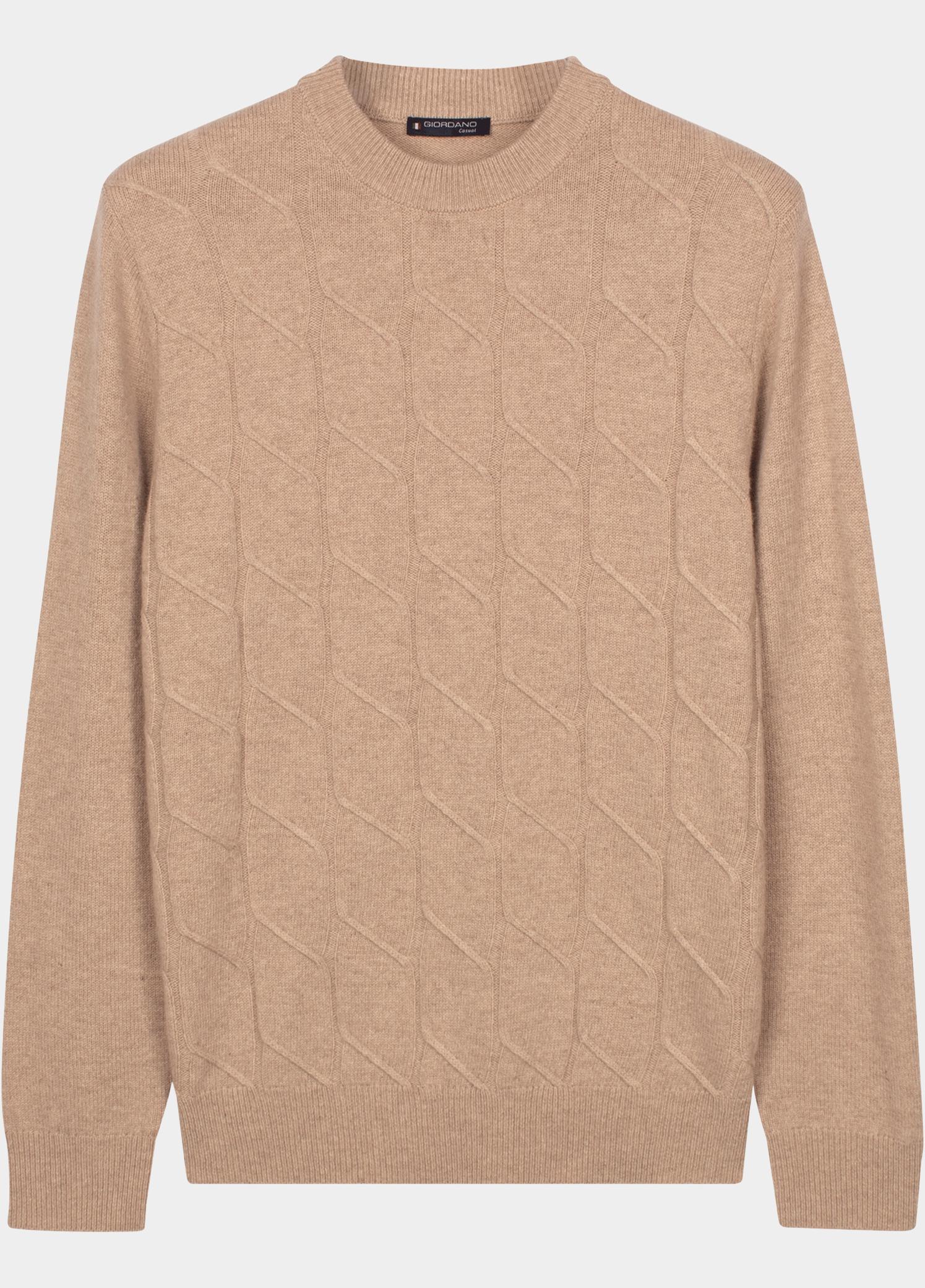 Giordano Pullover heren Wit Ivrea Cable knit mock neck 9G 628804/81