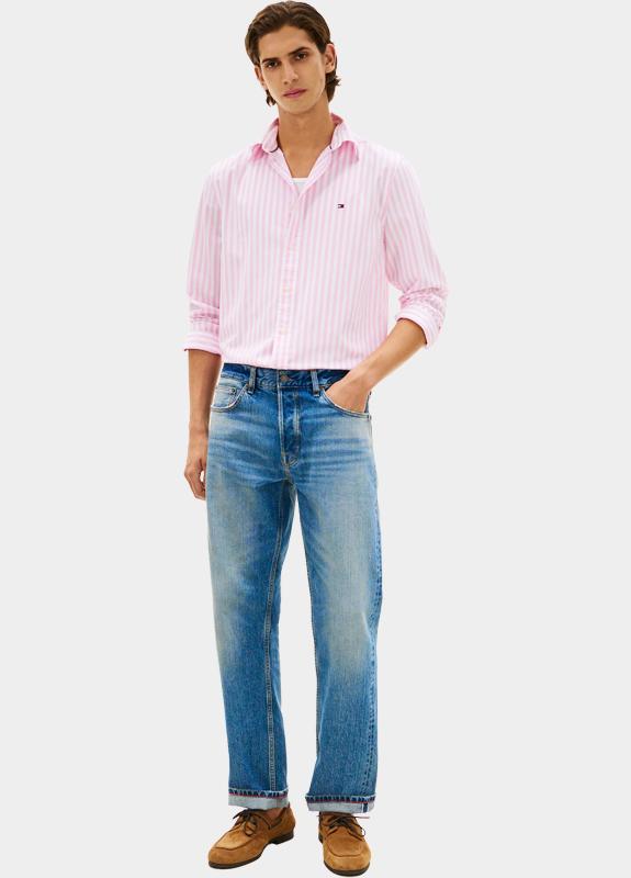 Tommy Hilfiger Casual hemd lange mouw Roze FLEX POPLIN CLASSIC STP RF SH MW0MW42440/0D1