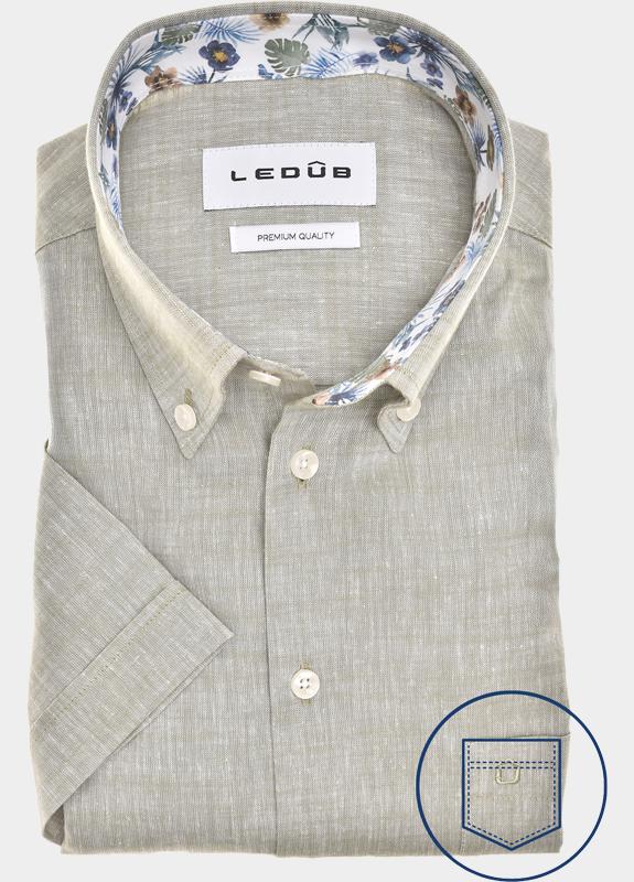 Ledub Business hemd korte mouw Groen  0702061/520-150-000
