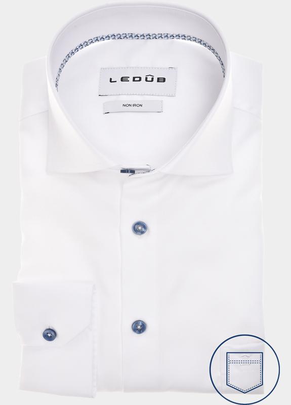 Ledub Business hemd lange mouw Wit  0143285/910-180-000