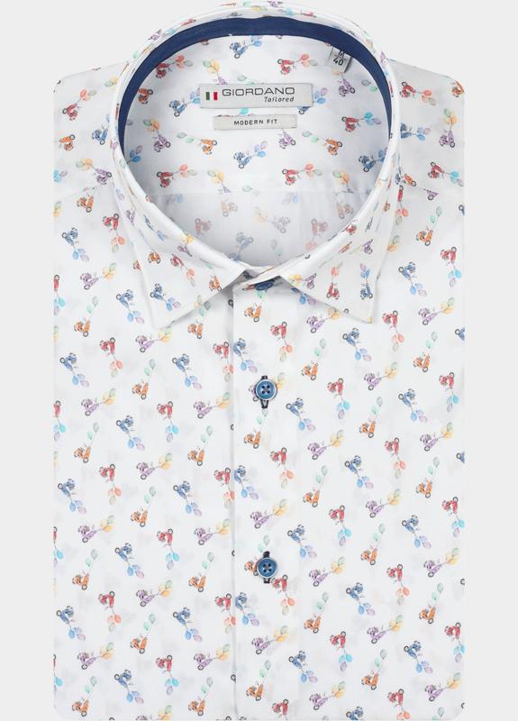 Giordano Overhemd heren Wit Belmonte Long Sleeve Button U 617863/10