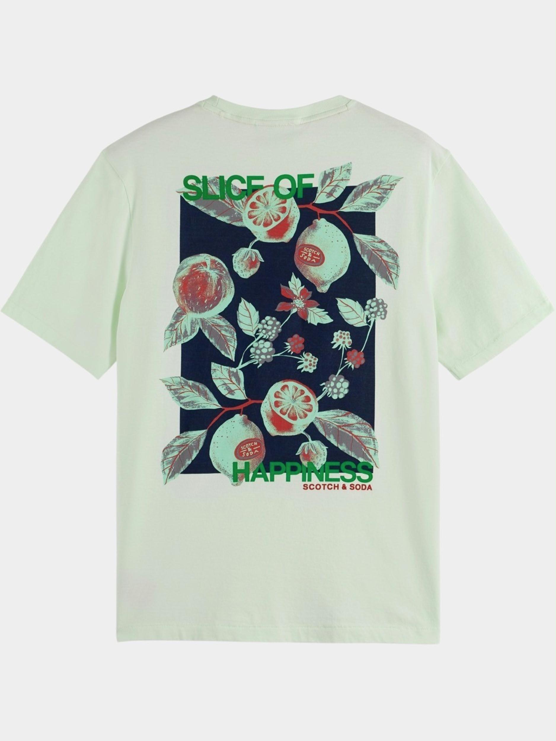 Scotch & Soda T-shirt korte mouw Groen Forever summer artwork tee 171694/0108