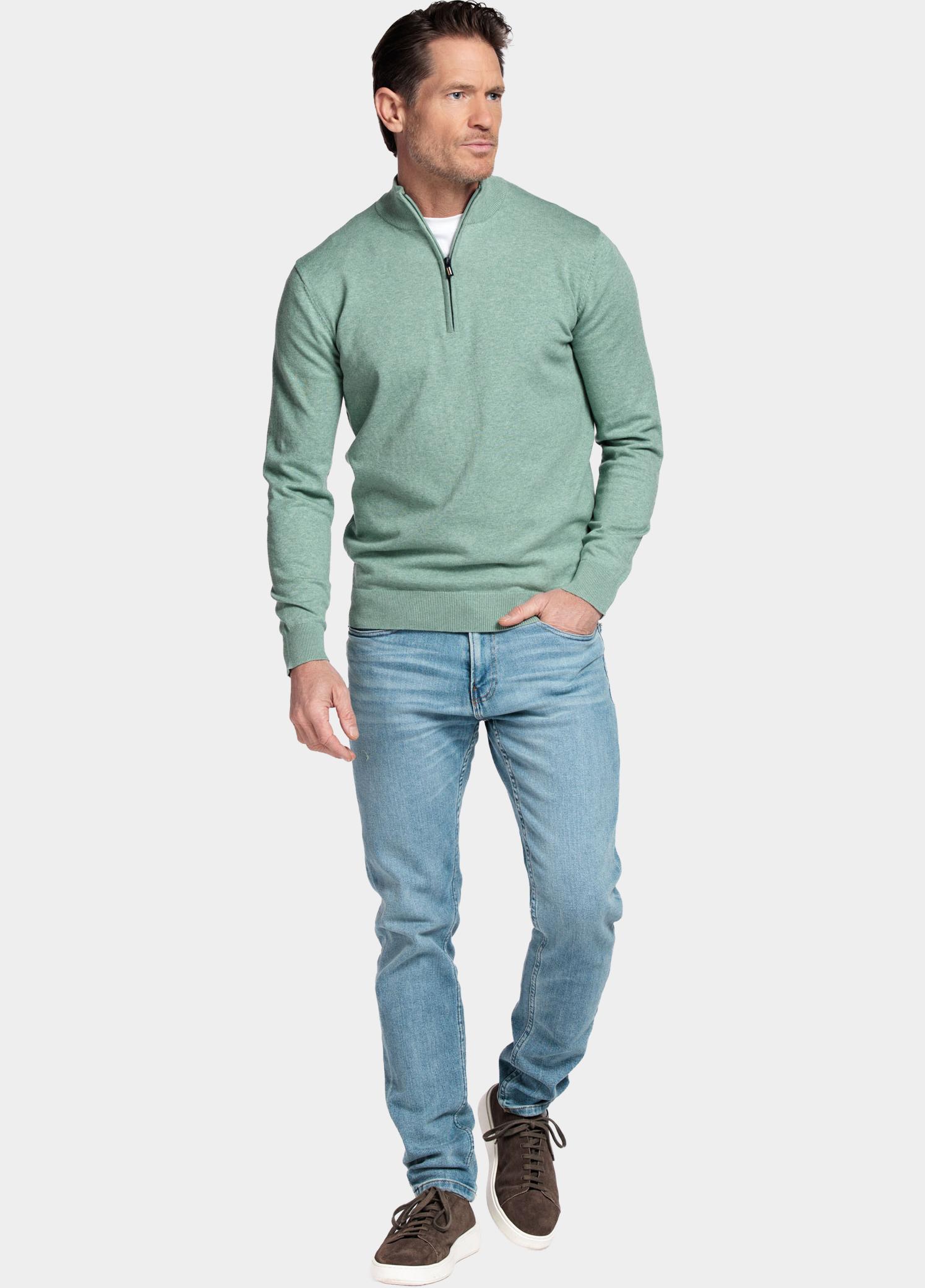 Baileys Half Zip Groen Pullover 1/2 zip  with low po 618400/725
