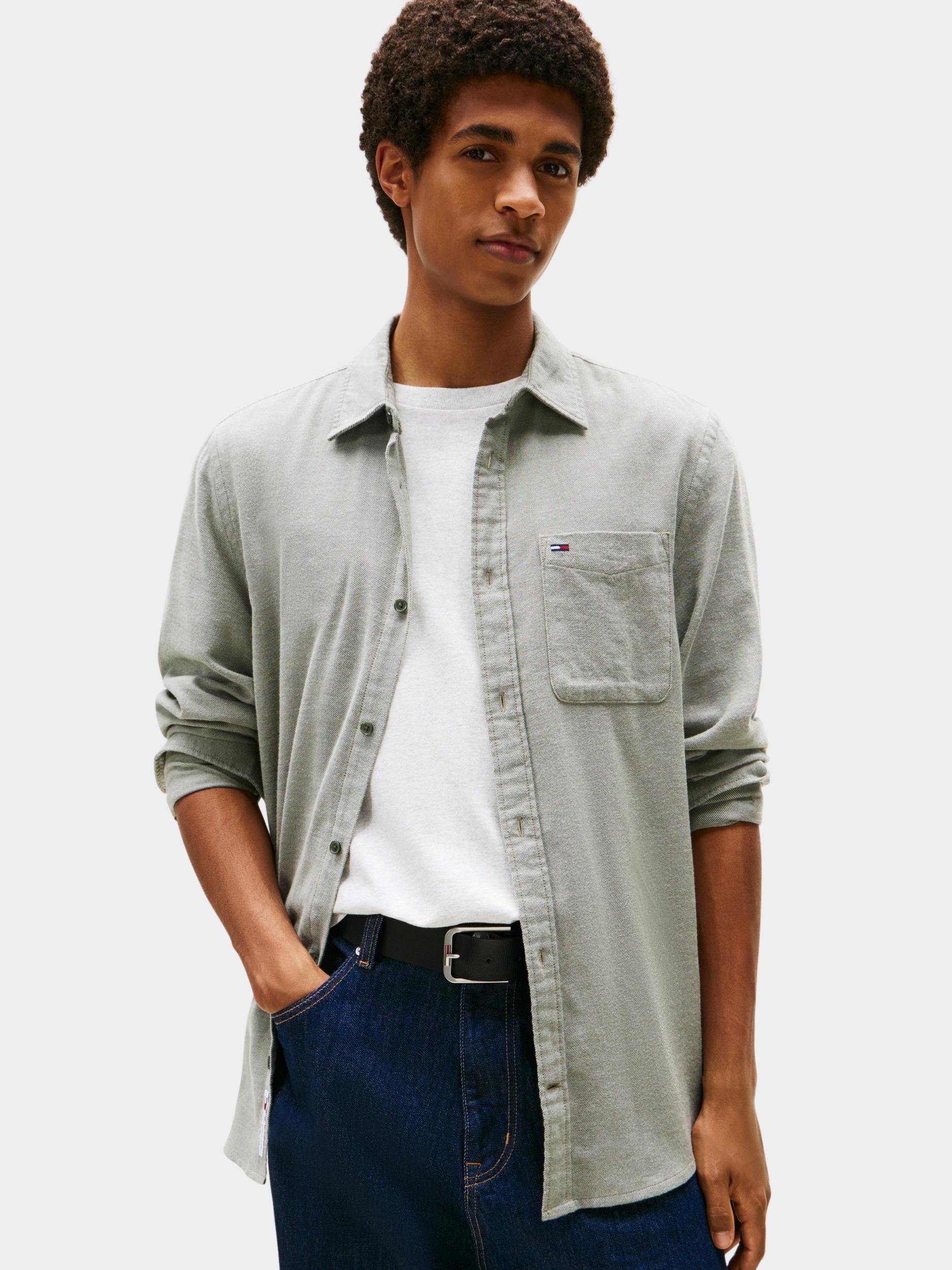 Tommy Jeans Overshirt Groen TJM REG FLANNEL SHIRT EXT DM0DM22023/MRH