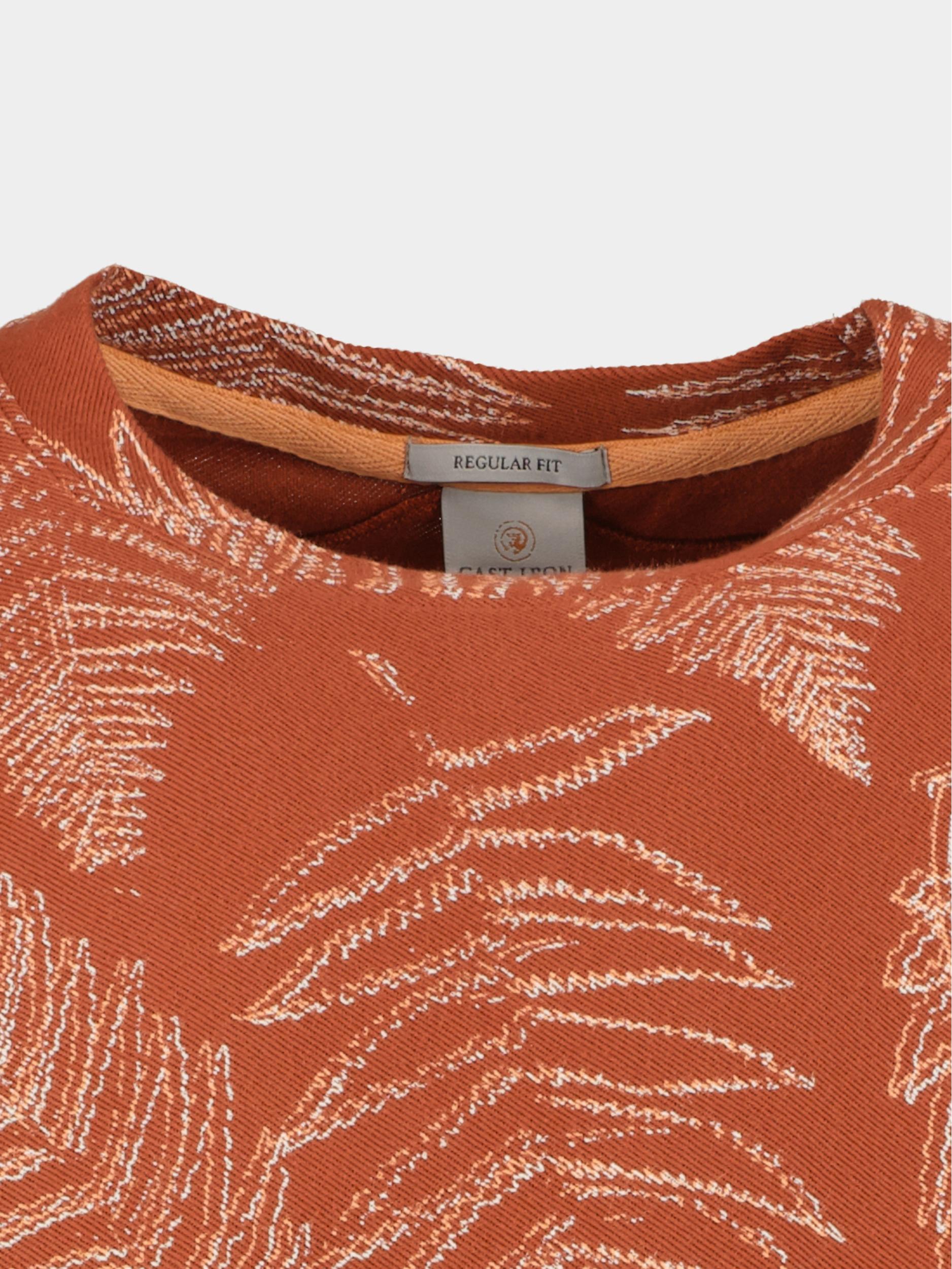Cast Iron T-shirt korte mouw Bruin Short sleeve r-neck regular f CTSS2305570/8132