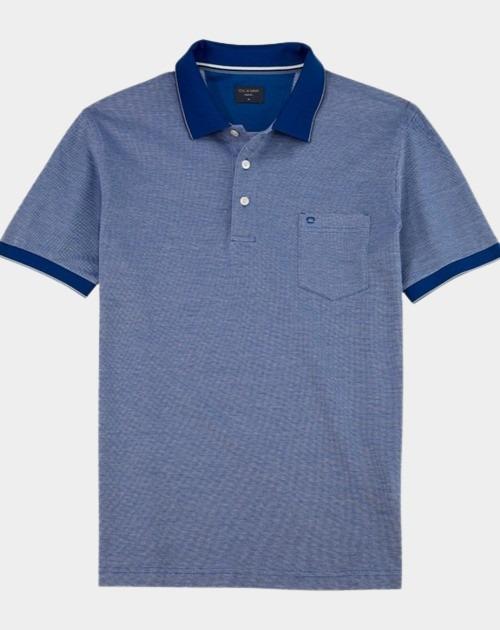 Olymp Polo korte mouw Blauw Polo PiquÃ© Bicolor 540752/15