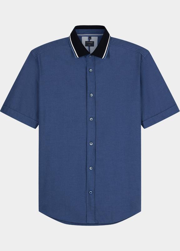 Olymp overhemd korte mouw heren Blauw Casual 403812/18